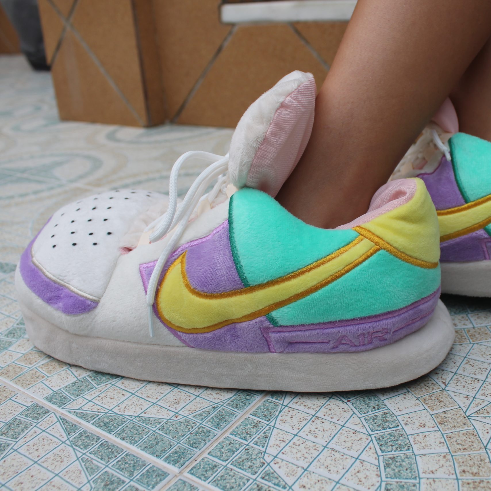 PANTUFLAS NIKE AIR FORCE 1 PASTEL